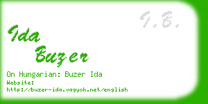 ida buzer business card